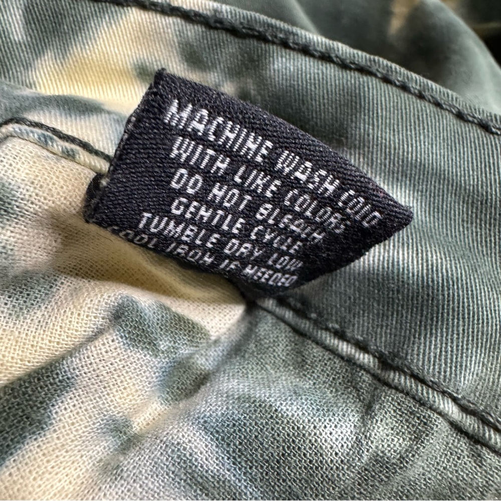 Copper Rivet Bleached Green  Tie-Dye Cargo Pants Slim Fit 40/32 - Picture 6 of 10